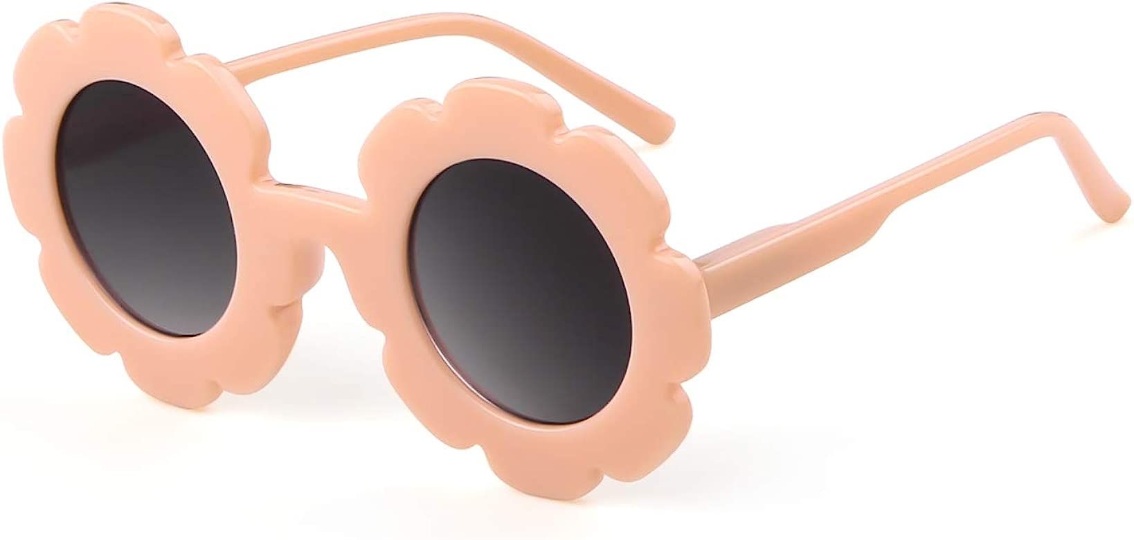 Sunglasses for Kids Round Flower Cute Glasses UV 400 Protection Children Girl Boy Gifts | Amazon (US)