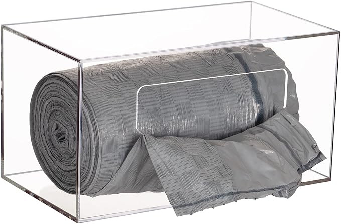 Aphbrada Trash Bag Dispenser Roll Holder, Wall Mount Acrylic Garbage Bag Dispenser Roll Holder fo... | Amazon (US)
