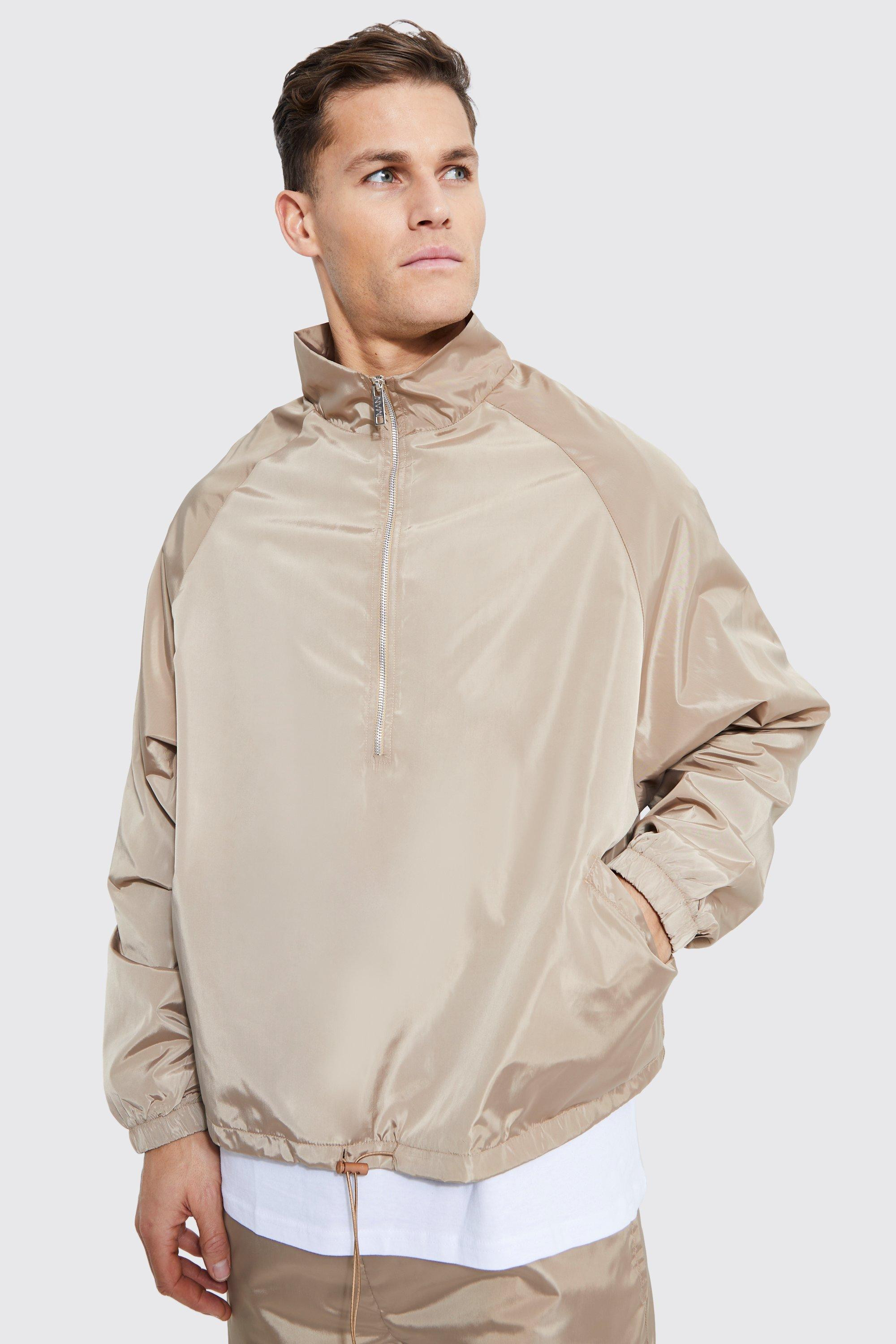 Tall Boxy Fit Funnel Neck Cagoule | boohooMAN (DE, IE & UK)