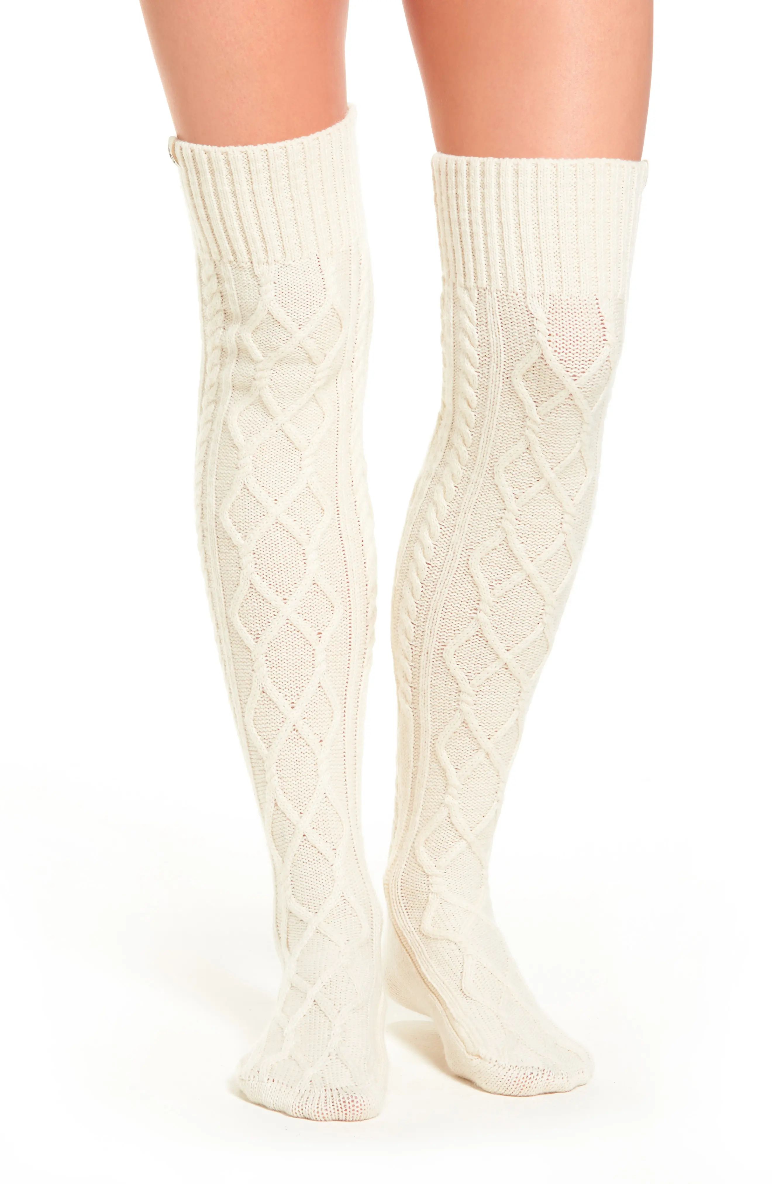 UGG® Cable Knit Over the Knee Socks | Nordstrom