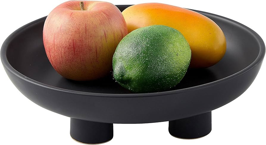 Ceramic Fruit Bowl for Kitchen Counter, 10inch Pedestal Bowl Decorative Bowl for Table Countertop... | Amazon (US)