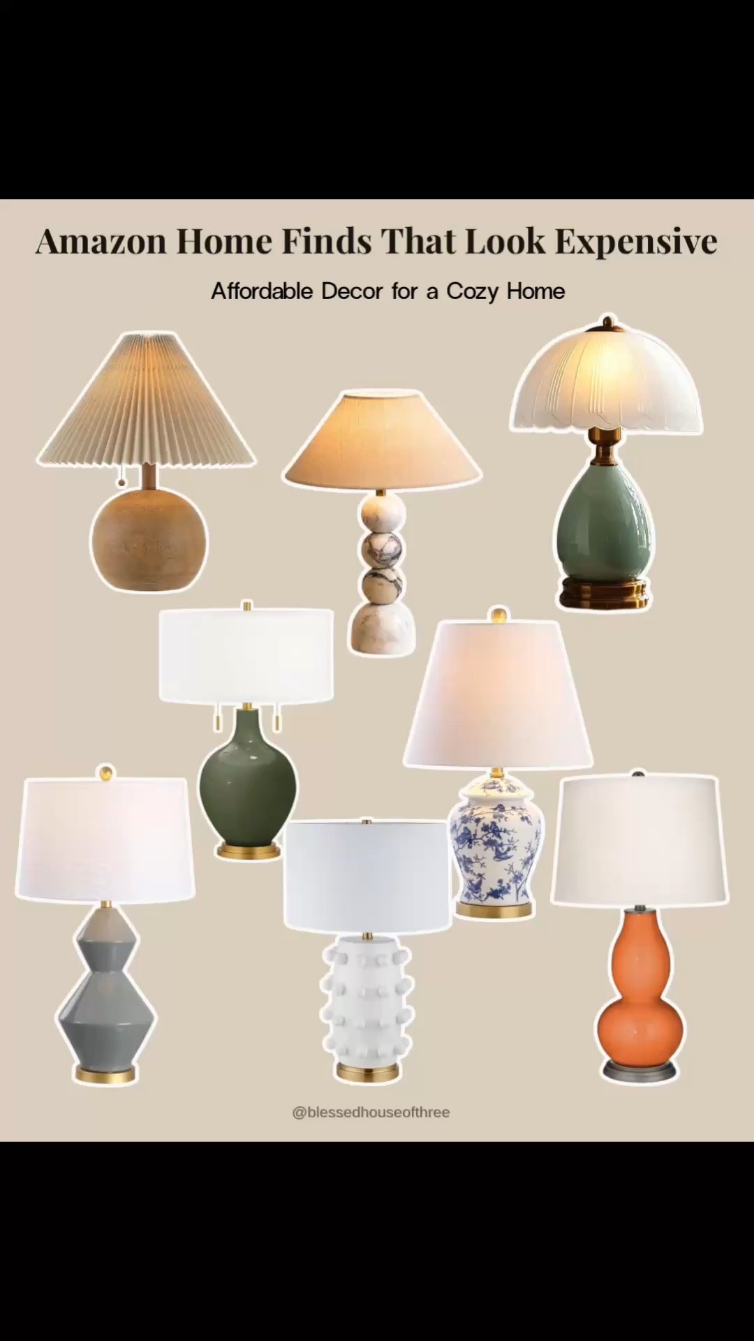 These Amazon table lamps and side tables look so much more expensive than you’d expect!

Beautiful Amazon home finds for adding warm, elevated lighting to a living room, bedroom, entryway, nightstand or console table. This roundup includes ceramic table lamps, neutral lamps, pleated shades, traditional-inspired lighting and statement lamps that make affordable home decor feel more collected and expensive. Save these Amazon home decor finds if you love cozy home decor, neutral interiors, designer-inspired decor and affordable ways to update your home.

#AmazonHome #AmazonHomeFinds #AmazonHomeDecor #TableLamps #AffordableHomeDecor #LivingRoomDecor #BedroomDecor

#LTKSaleAlert #LTKHome