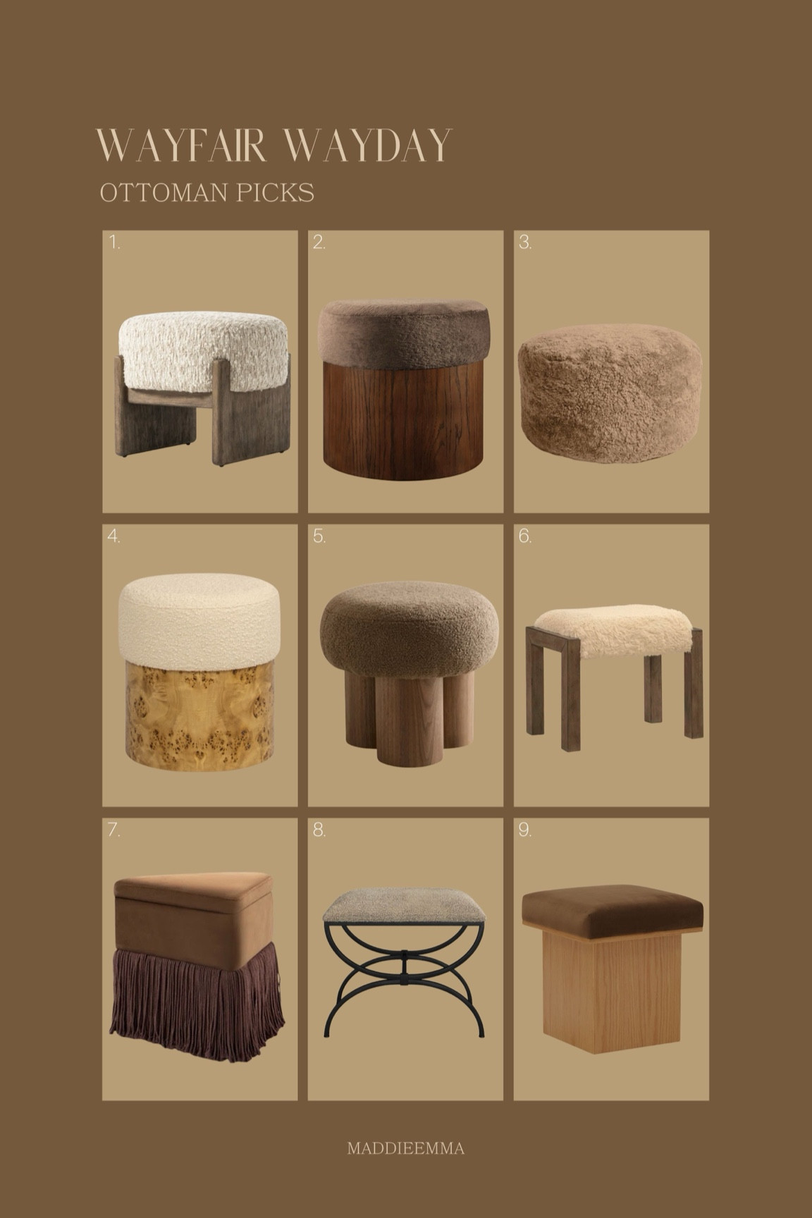 wayfair wayday favorites: ottomans! 

#LTKHome #LTKSaleAlert
