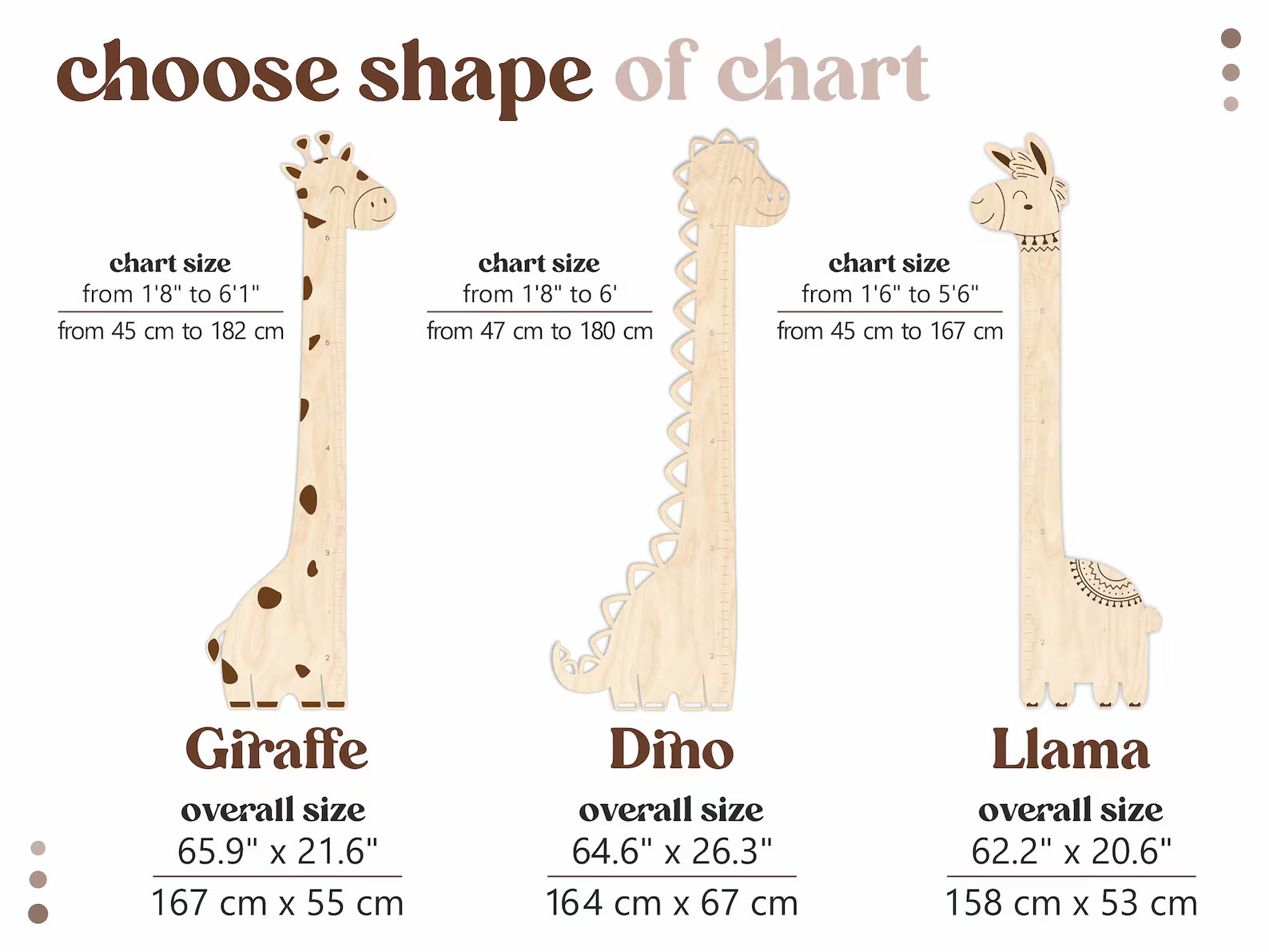 Giraffe Growth Chart Personalized Growth Chart Wooden Nursery Decor Personalized Ruler Wooden Gro... | Etsy (US)