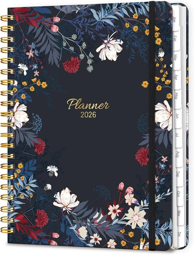2026 Planner, A5 Weekly and Monthly Planners with Tabs, Spiral Bound Daily Calendar 2026 Planner,... | Amazon (US)