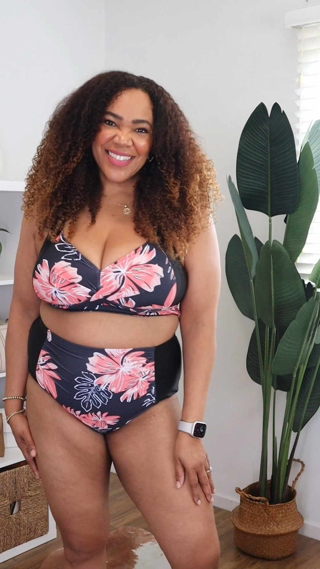 Retro Two Piece Swimsuit that’s PERFECT for curves!! Yes, we can wear a swimsuit as a women over 40 (48 to be exact 💪🏾✌🏾) and with curves. It’s high waisted and super supportive. It’s giving the THREE Cs - Comfort, Coverage and it’s Cute 💁🏾‍♀️. I went with a large. This swimsuit comes in a ton of prints. 

#LTKSummerEdit #LTKSwim #LTKMidsize