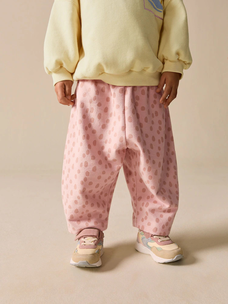 Yellow Animal Print Sweatshirt and Barrel Leg Joggers Set (3mths-7yrs) | Next US
