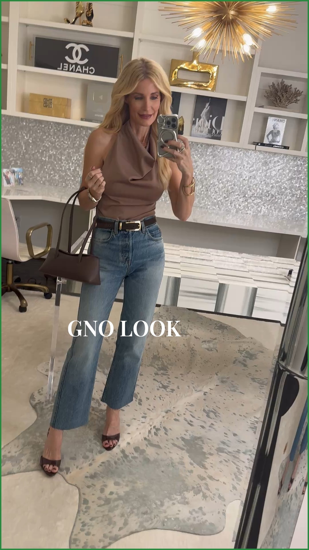 Loving this $64 tan satin halter top! Perfect for a date night or GNO. It runs tts, I’m wearing an XS. 



#LTKFindsUnder100 #LTKParties #LTKOver40