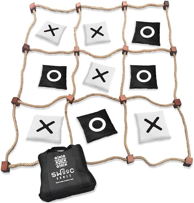 SWOOC Games - Giant Tic Tac Toe Outdoor Game | 3ft x 3ft | Instant Setup, No Assembly | Bean Bag ... | Amazon (US)