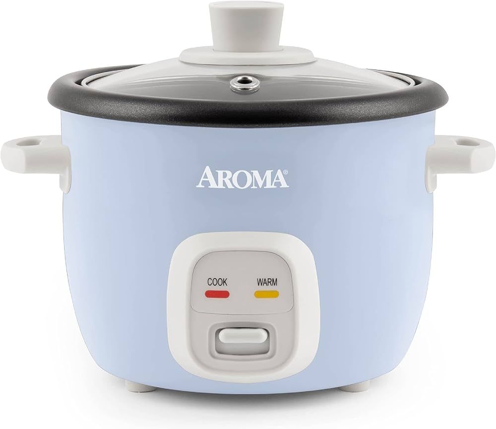 Aroma Housewares 4-Cups (Cooked) / 1Qt. Rice & Grain Cooker (ARC-302NGBL), Blue | Amazon (US)