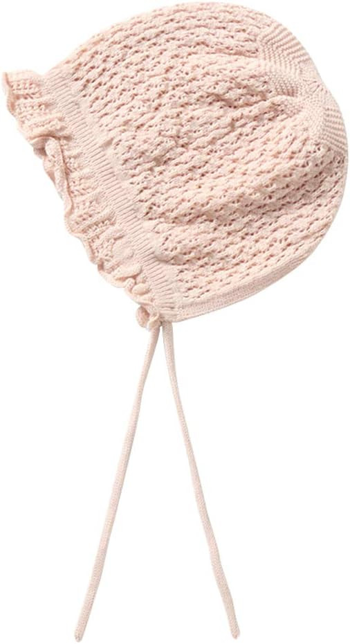 Vivobiniya Toddler Girl Lovely Flounce Knit Hats Baby Bonnets Newborn Baby Hats 0-8y | Amazon (US)