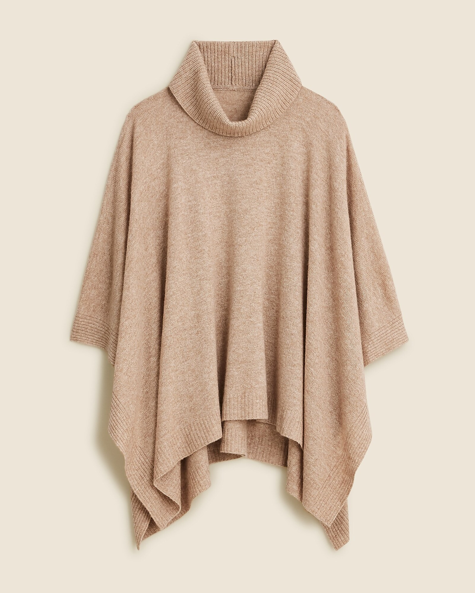 Turtleneck poncho in wool-cashmere blend | J. Crew US
