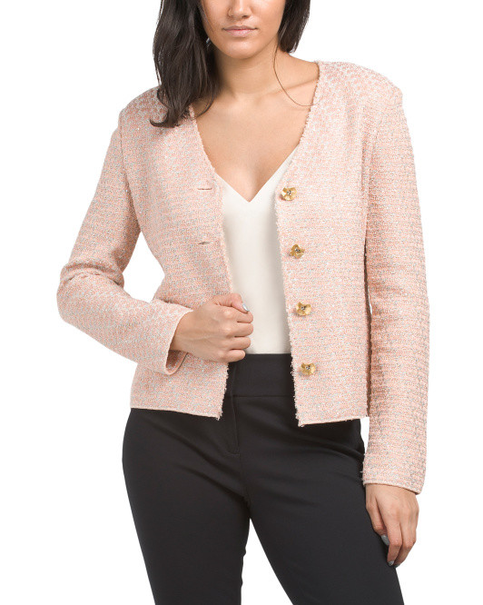 Raw Edge Detail Jacket | TJ Maxx