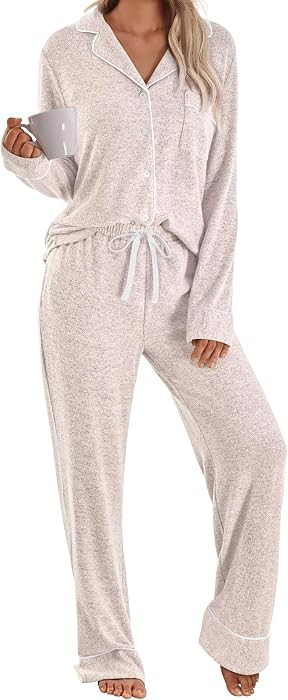 LILLUSORY Women's Long Sleeve Pajama Sets Lounge 2 pieces 2026 Fall | Amazon (US)