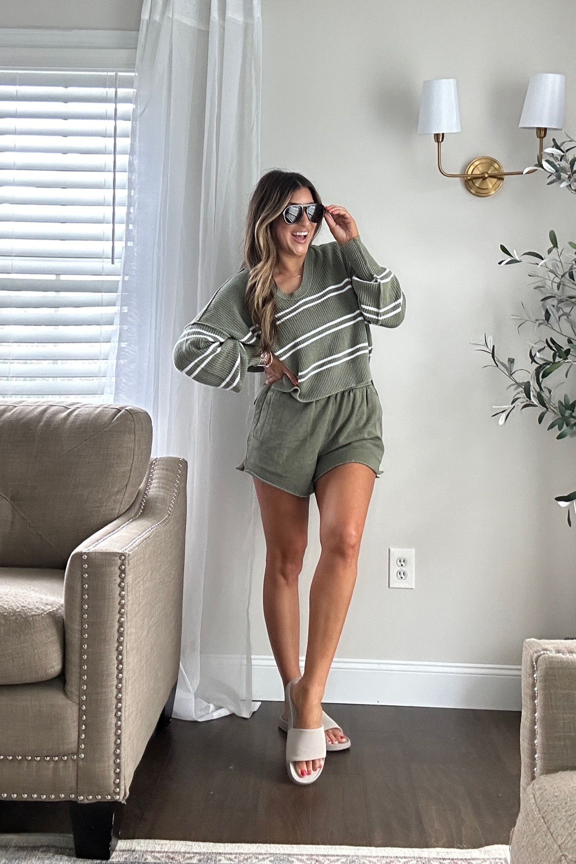 The cutest casual outfit from aerie. Get up to 50% OFF (sweater)! Wearing smalls. Xx 

Spring outfit, vacation outfits, resort wear, casual outfit ideas 

#LTKsalealert #LTKtravel #LTKstyletip