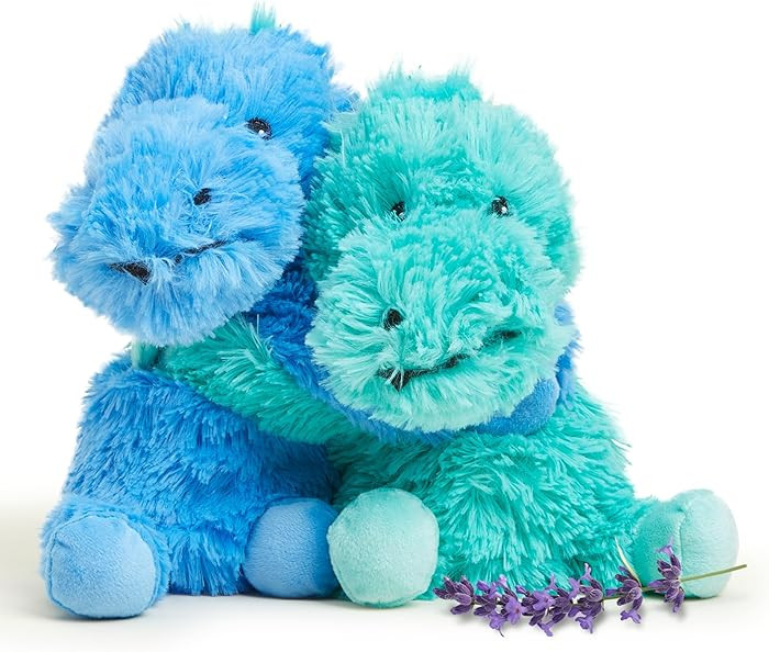 Amazon.com: warmies Hugs Duo, Microwavable & Weighted Stuffed Animals, Dinosaur - Heated Stuffed ... | Amazon (US)