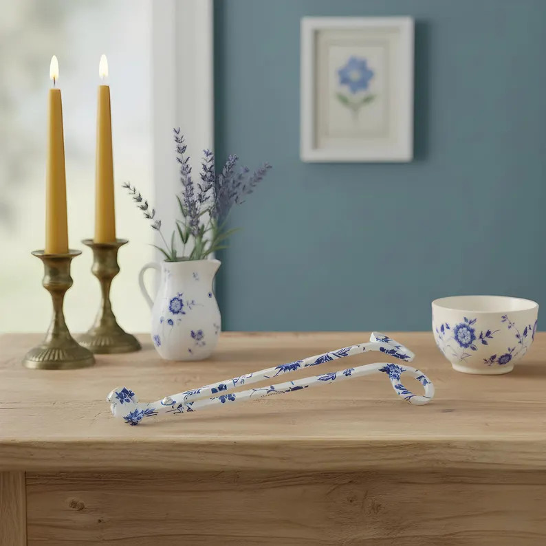 Wick Trimmer Tool, Blue White Floral Cutter, Burn Care Accessory Candle Lovers Home Decor - Etsy | Etsy (US)