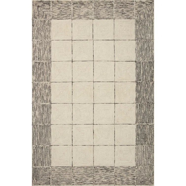 Chris Loves Julia x Loloi Francis Collection FRA-02 Cream / Black, ContemporaryArea Rug | Wayfair North America