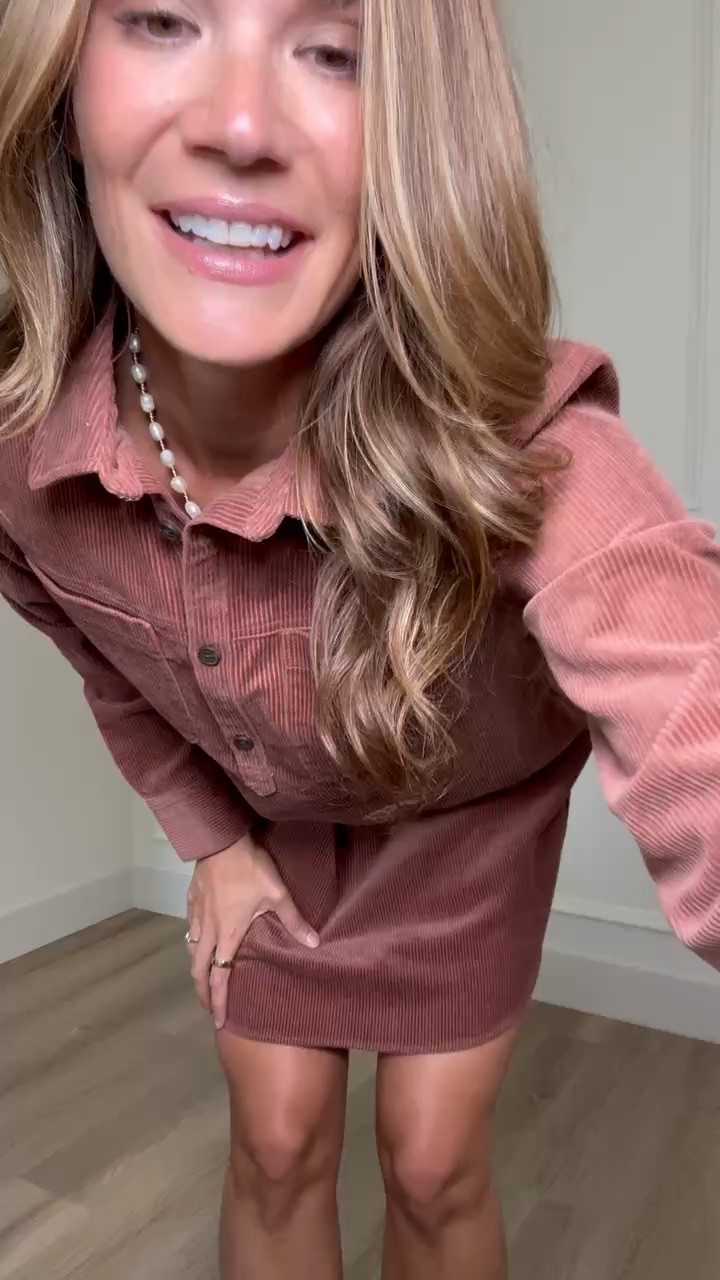This corduroy shirt dress is such a good fall find. I love the warm brown color, soft texture and easy shape, plus the length works so well with ankle boots.

Size M tall

Corduroy dress, Fall dress, Tall girl fashion, Brown dress, Shirt dress, Fall outfit, Ankle boots, Transitional outfit, Casual fall style, Long sleeve dress, StangandCo

#LTKSeasonal #LTKTravel #LTKootd
