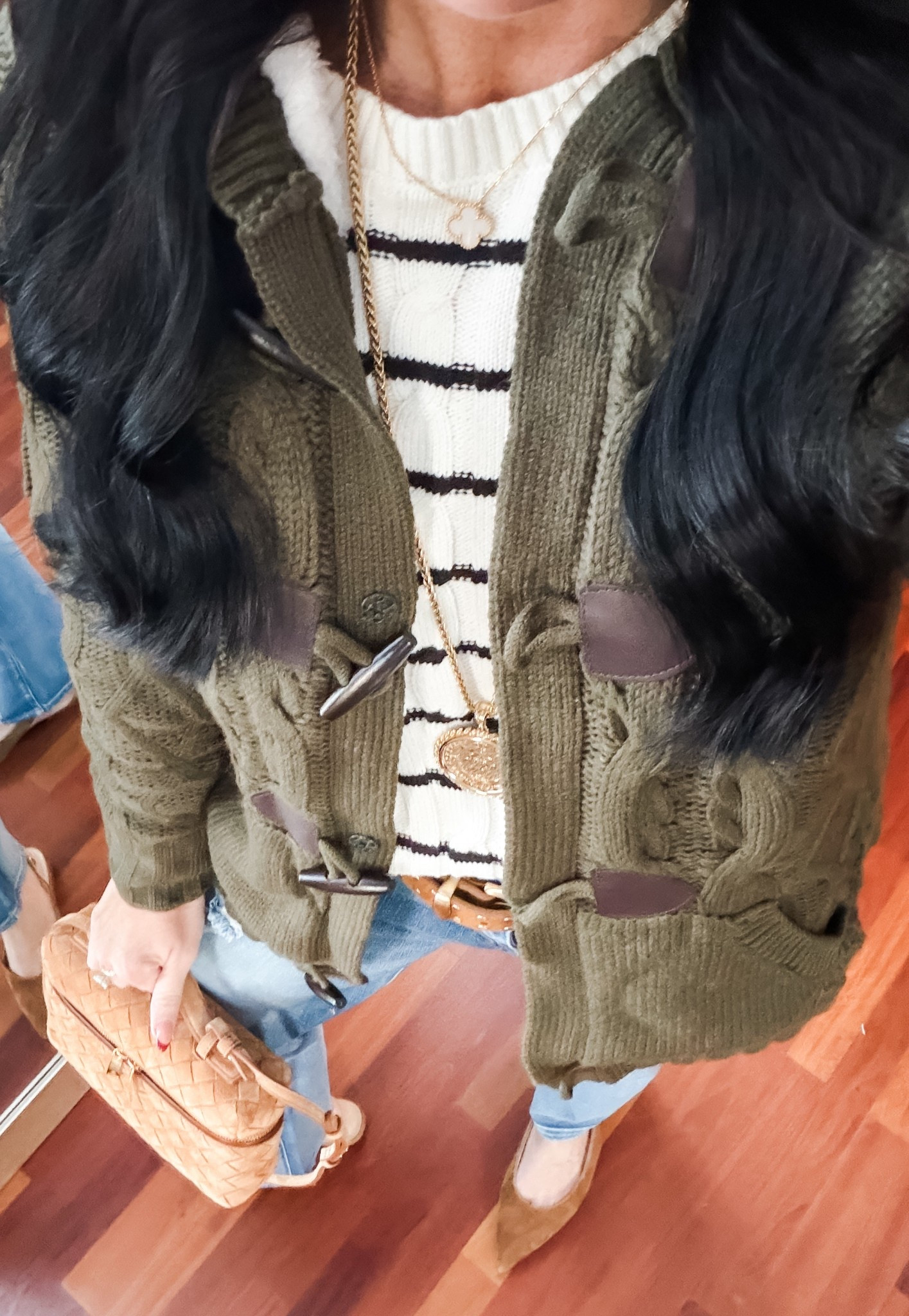 The details on this sweater are too good!
Wearing a small and 2 denim 

#LTKFindsUnder50 #LTKootd