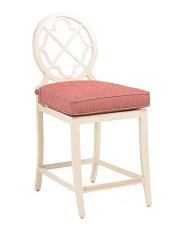19x42 Outdoor Misty Garden Aluminum Frame Counter Stool | TJ Maxx