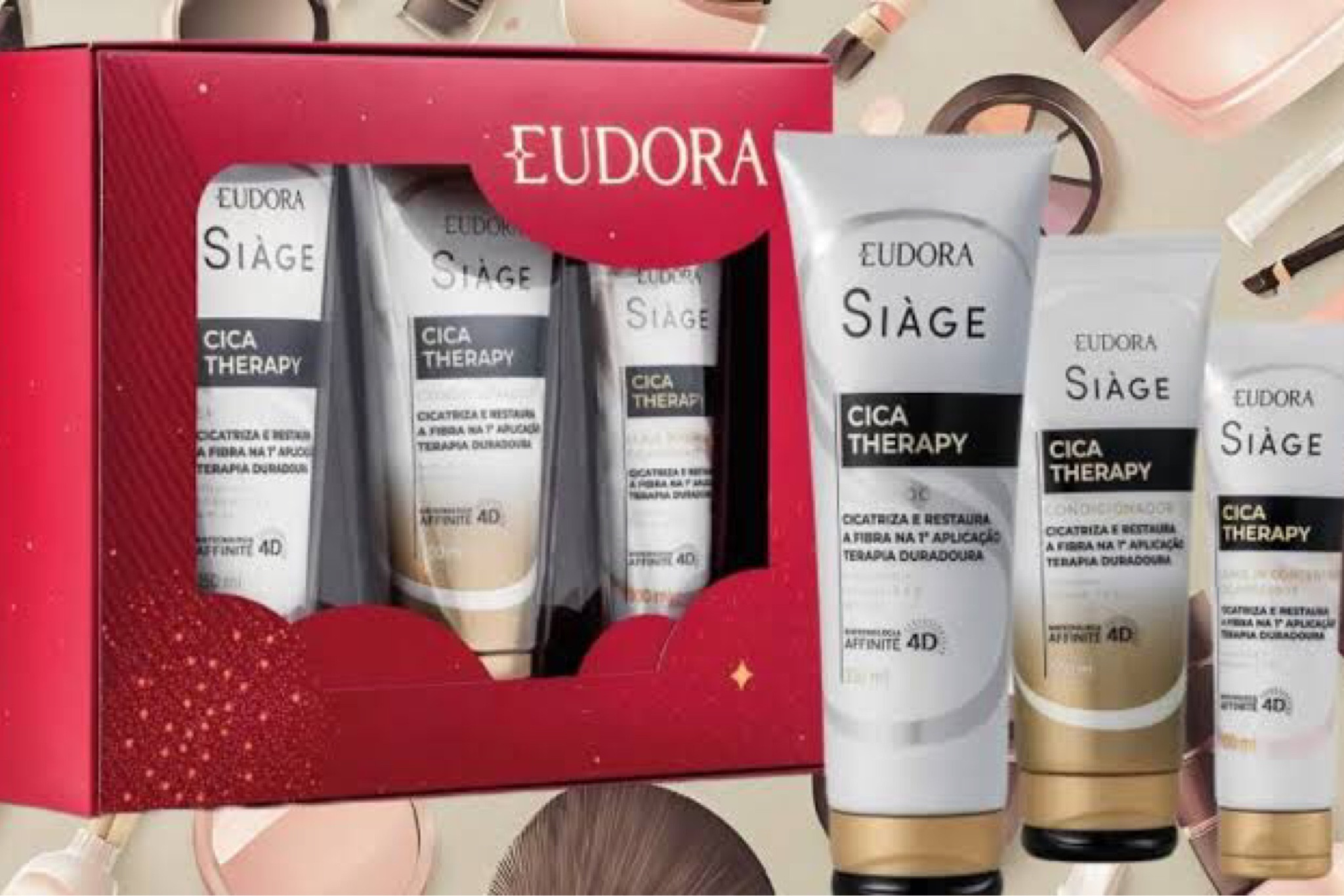 O Kit Presente Siàge Cica-Therapy traz 3 produtos que proporcionam uma terapia capilar para cicatrização das áreas danificadas do cabelo, em um tratamento com efeito imediato que age diretamente nas áreas danificadas dos fios na primeira aplicação. Com os poderosos ativos Esqualano e Ômegas 3 e 6, aquela pessoa especial terá um resultado de salão completo e duradouro em casa. 
Com uma caixa para presente sofisticada, já vem pronto para presentear!

#LTKbrasil