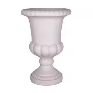 MPG 29 in. H Light Aged White Cast Stone Fiberglass Double Bulbous Urn PF6845LAW - The Home Depot | The Home Depot