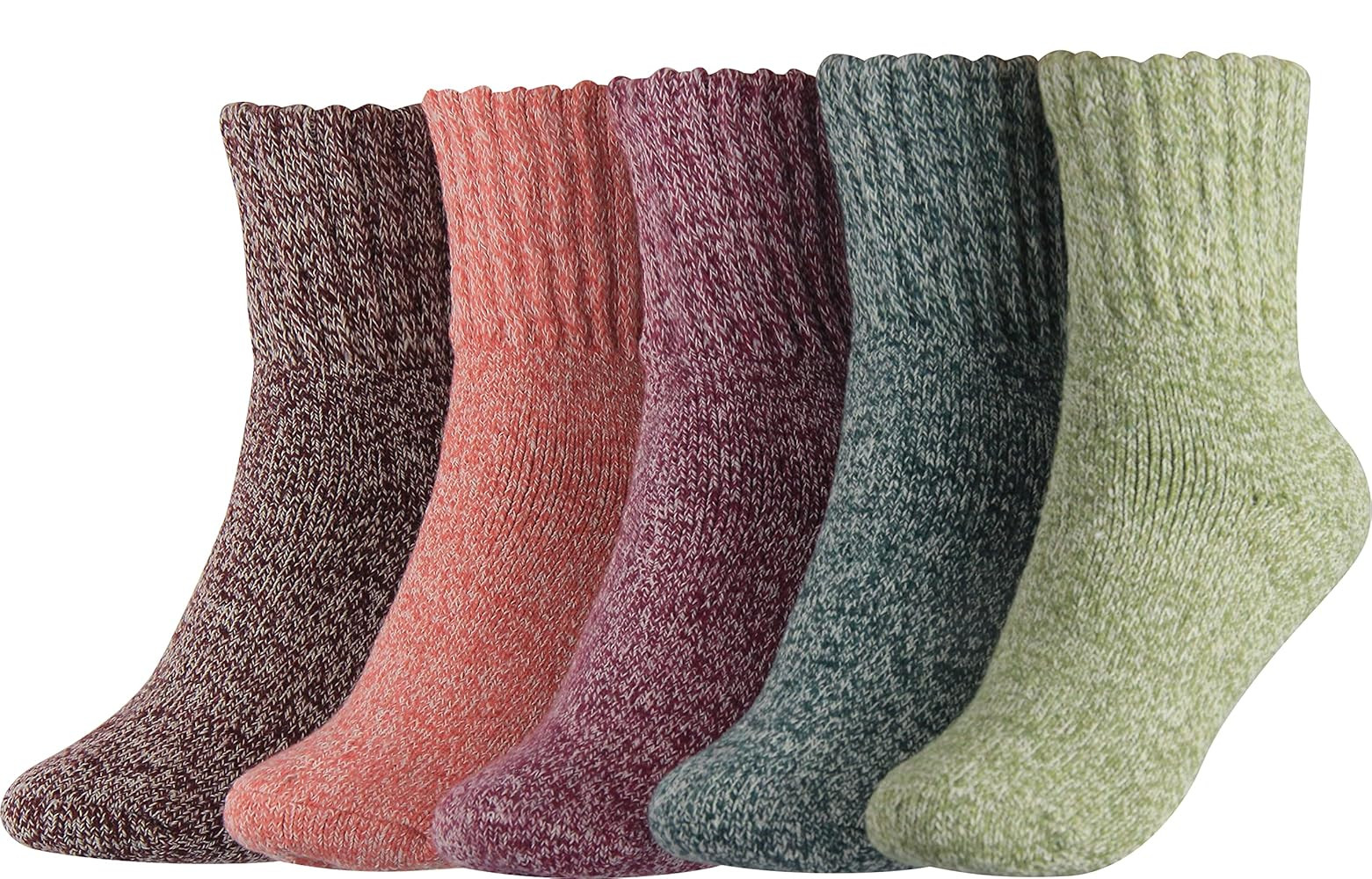 BenSorts Women's Winter Boots Socks Thick Warm Cozy Crew Socks Solid Color Gifts | Amazon (US)