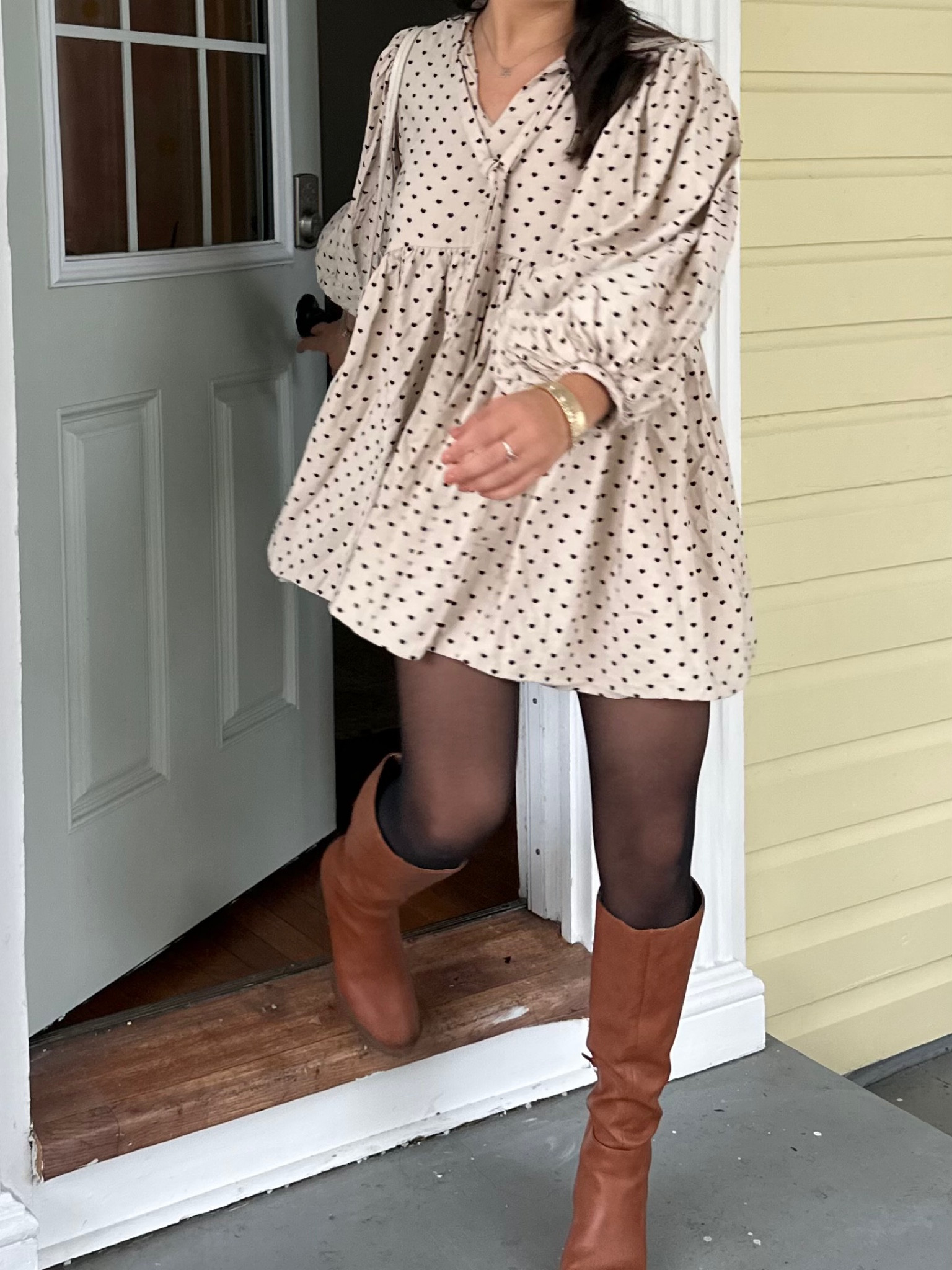 fun little fall fit — dress is out of stock but linked similar style! 