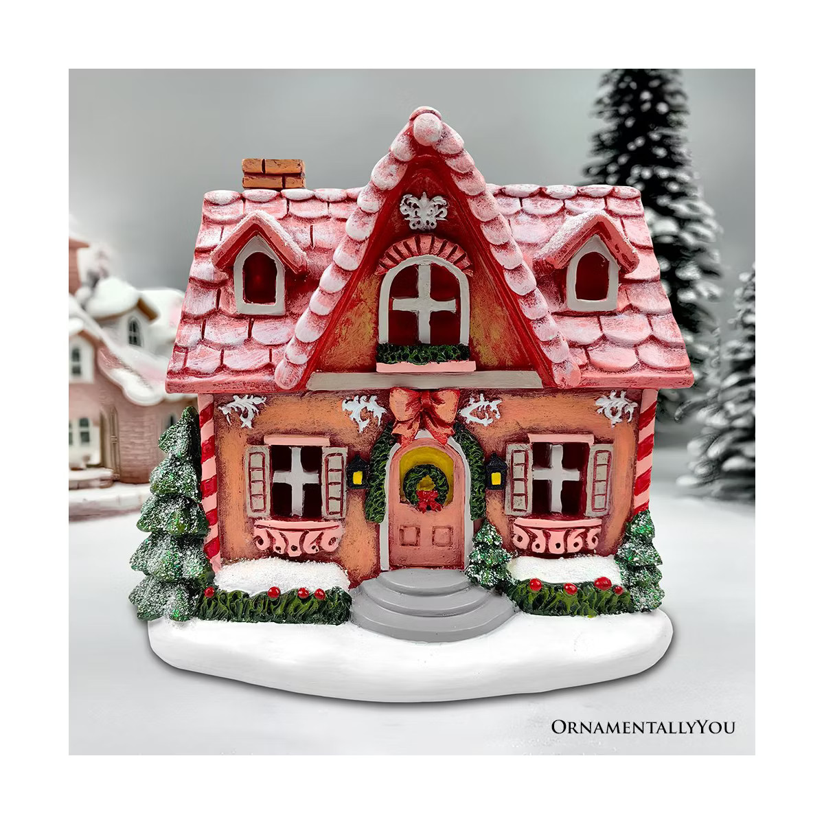 Sparkling Pink Winter Magic LED Gingerbread Home Figurine, 7" Lighted Christmas Decoration Decor|... | Target