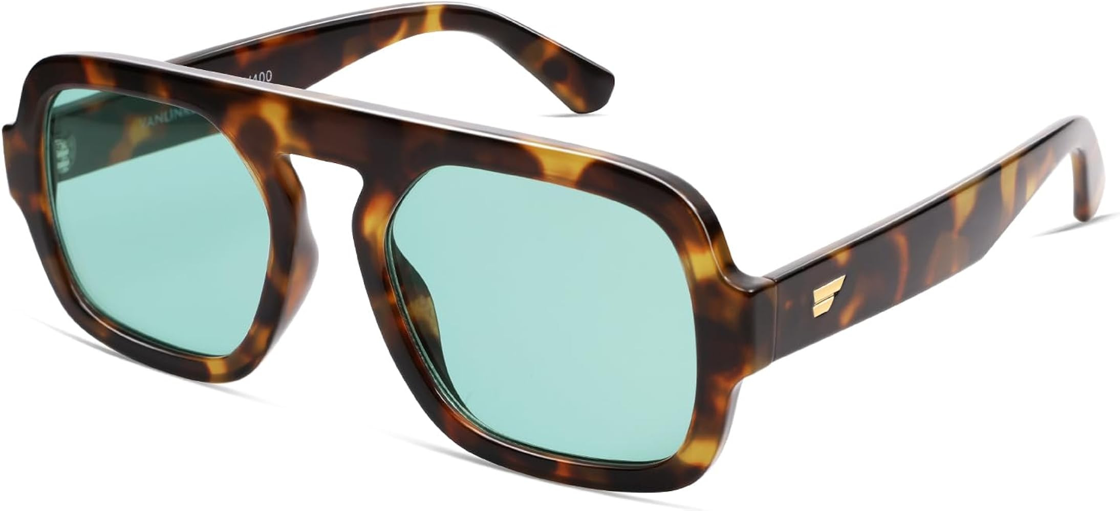 VANLINKER Retro Square Aviator Sunglasses for Women Men 70s Vintage Style Trendy Flat Top Rectang... | Amazon (US)