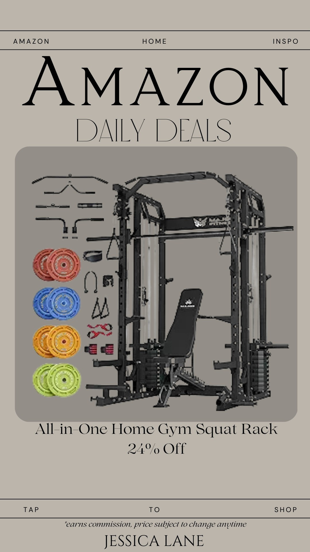 All your strength moves in one compact setup, squat, press, pull—all in one. #HomeGymSetup #FullBodyWorkout

#LTKfitnessgoals #LTKmorningroutine #LTKSaleAlert