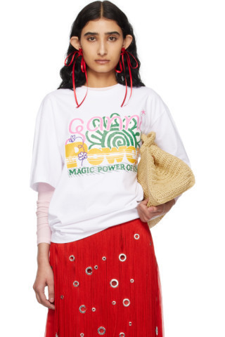 GANNI - White Future Heavy Sun T-Shirt | SSENSE