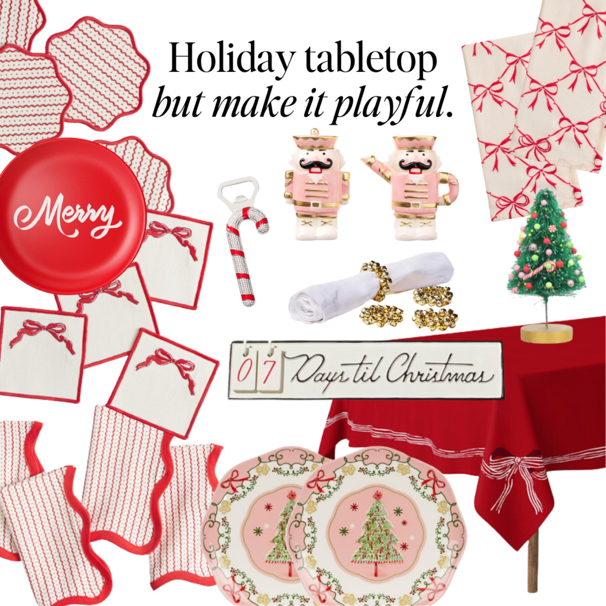Lots of holiday inspiration for tablesettings this year and I'm here for it. Here's more red and white, pink and bows for your shopping pleasure. 

Holiday bows, holiday decor, target finds, minted, holiday table, Christmas decor

#LTKFindsUnder50 #LTKHoliday #LTKHome