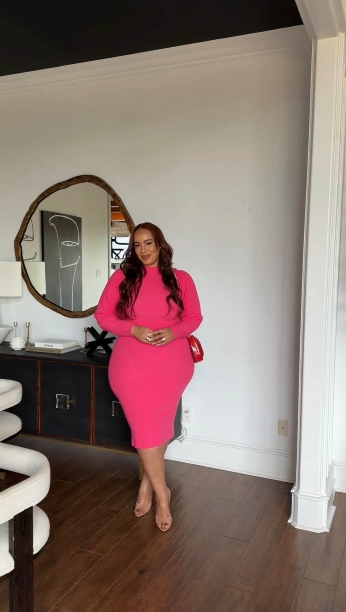 Love any excuse to wear pink 💕 Linking the most comfortable and flattering shapewear too! 

#LTKMidsize #LTKValentine #LTKootd