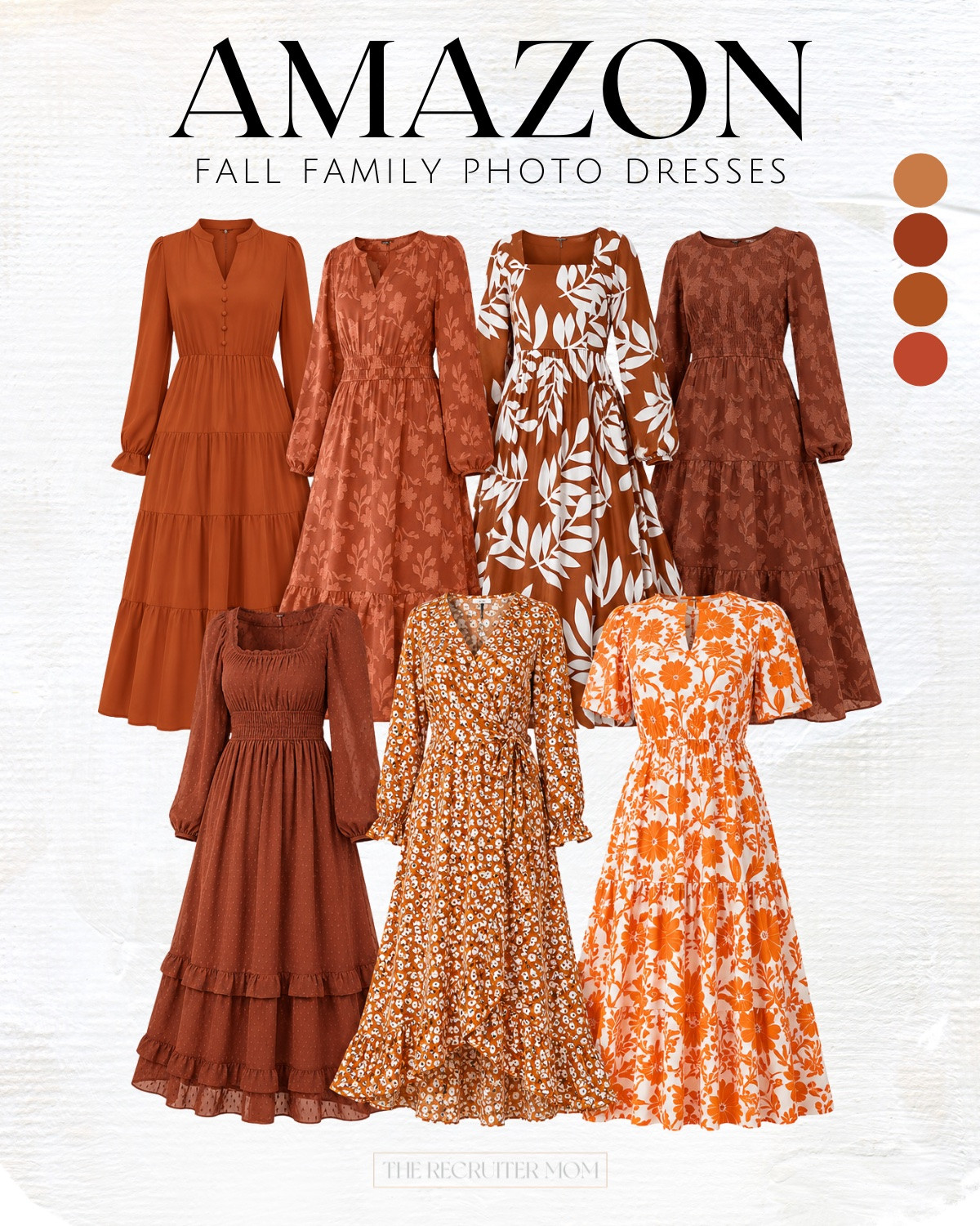 Rust + orange Amazon dresses for fall family photos 🍁🧡
#FamilyPhotoOutfits #FallStyle

#LTKgrwm #LTKmomlife #LTKSeasonal
