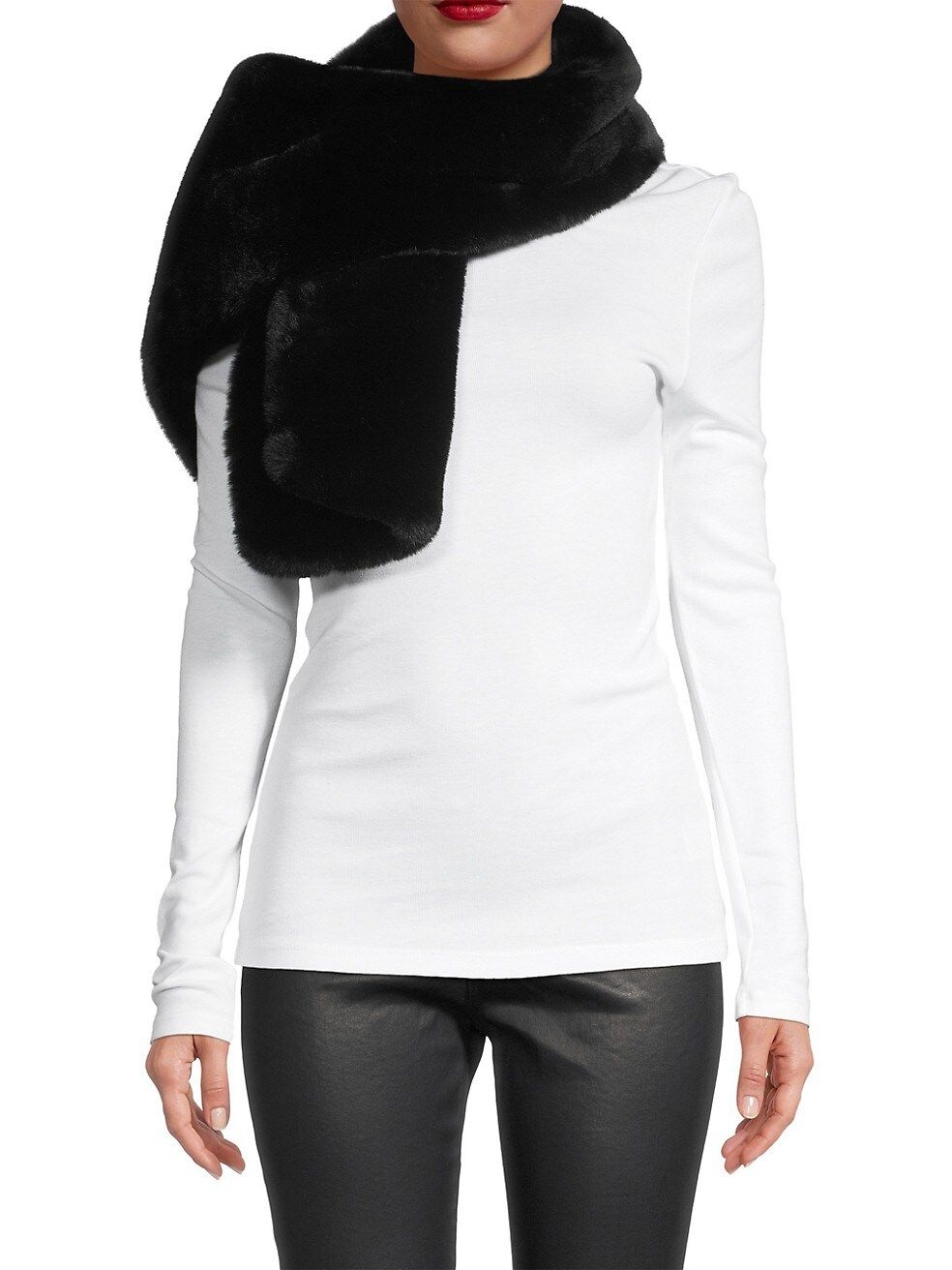 Saks Fifth Avenue COLLECTION Long Faux Fur Scarf | Saks Fifth Avenue