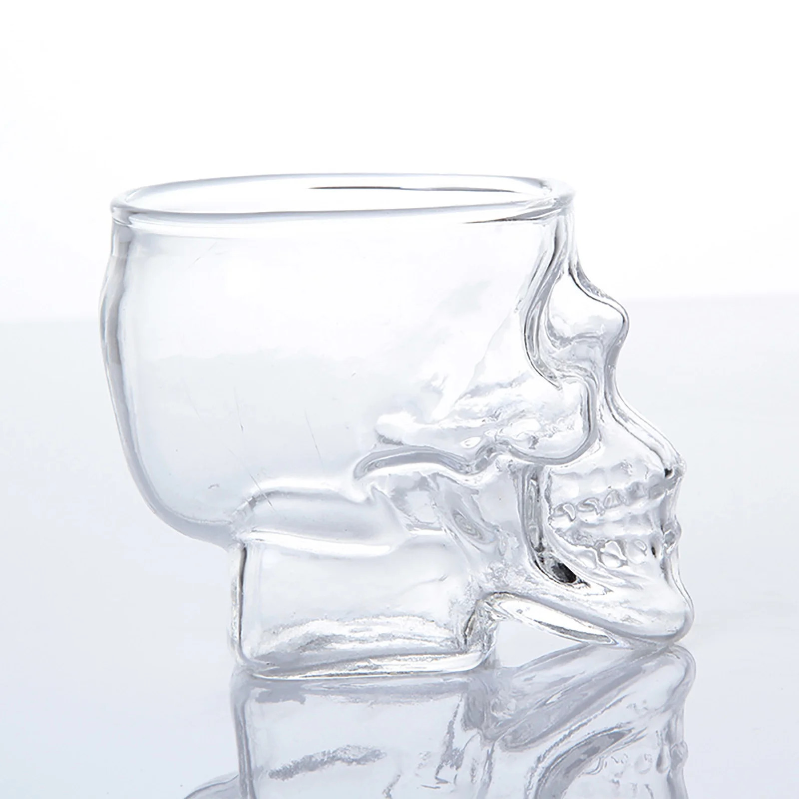 Halloween Skull Glass Cup, 3.38 oz Wine Glass Multipurpose Clear Skull Face Drinking Cup for Cock... | Walmart (US)