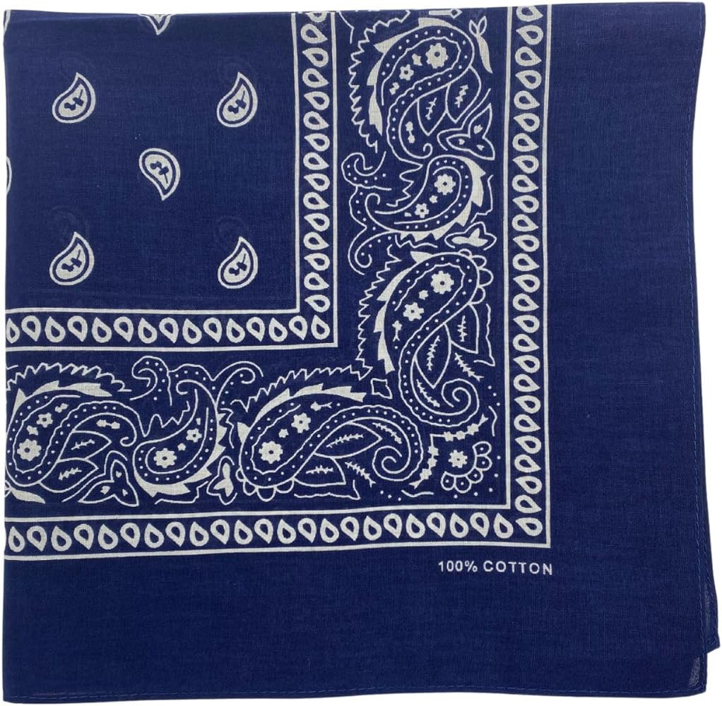 MDSTYLE 100% Cotton Bandana for Men & Women 22" x 22" Paisley Pattern Handkerchief Headband Scarf | Amazon (US)