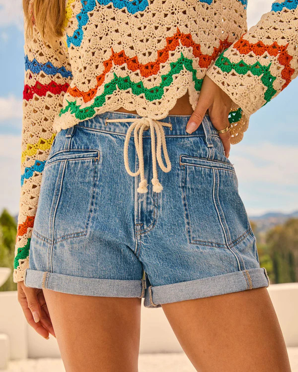 Tarelle Stretch High Rise Cuffed Shorts | VICI