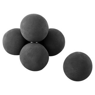 Ceramic Fire Balls, 5 in. 6-Piece Round Fire Stones, Reusable Lava Rocks Indoor & Outdoor Use, Decorative Fire Pit Rocks | The Home Depot