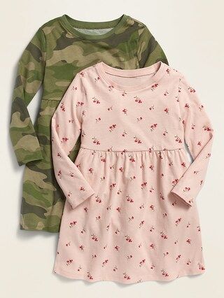Jersey-Knit Long-Sleeve Dress 2-Pack for Toddler Girls | Old Navy (US)