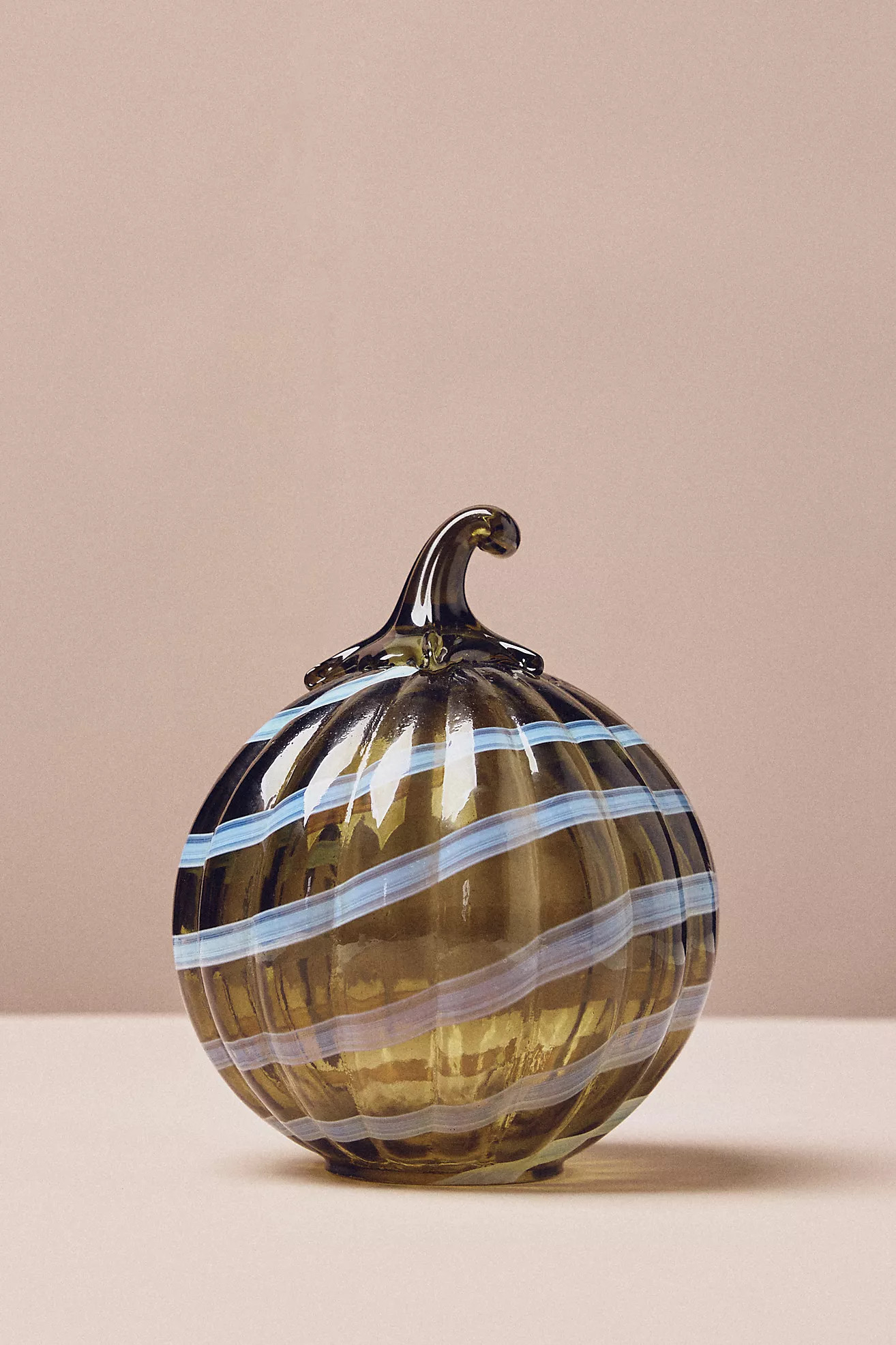 Swirl Decorative Glass Pumpkin | Anthropologie (US)