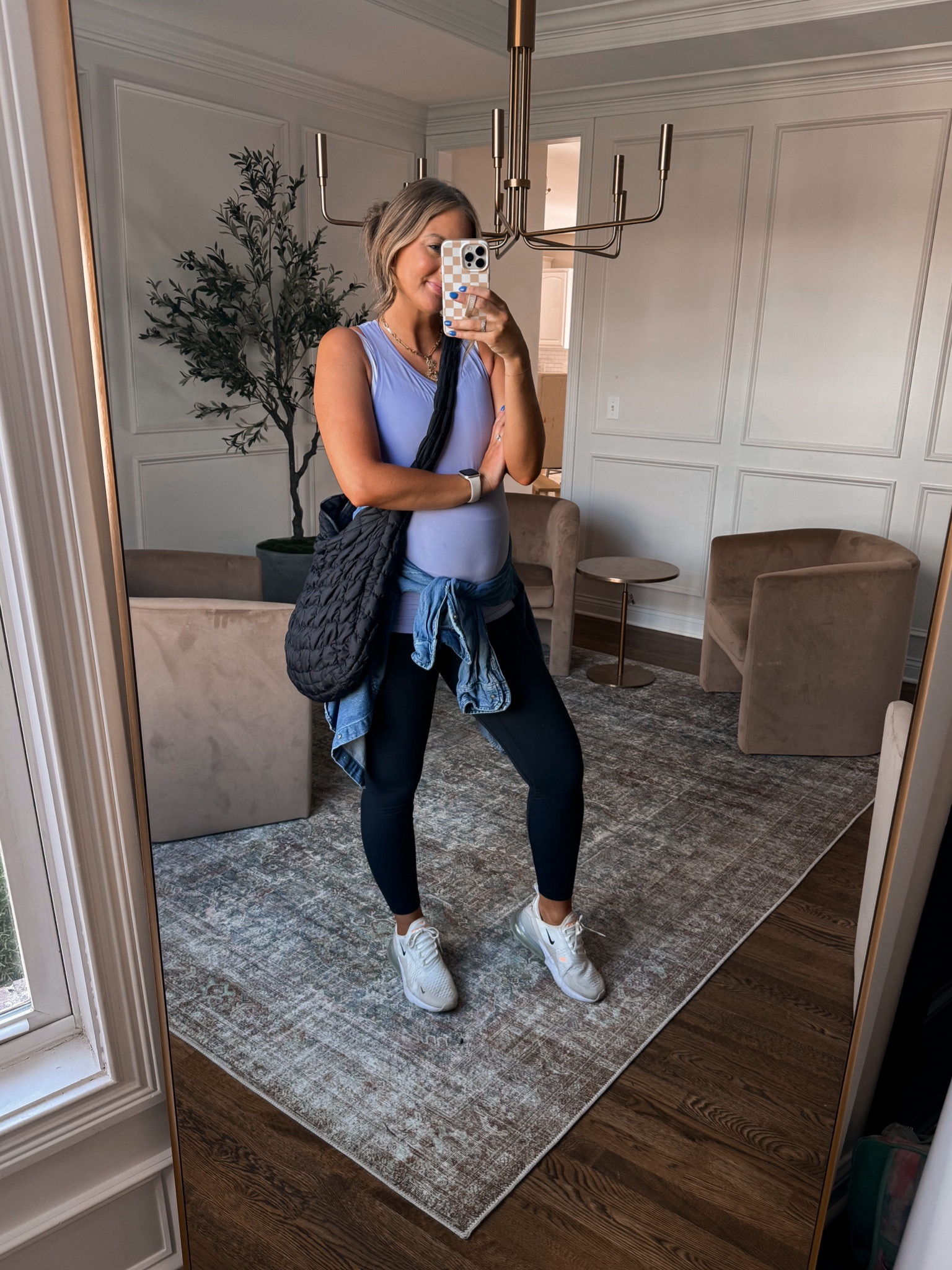 Casual Amazon leggings bump-friendly outfit idea! 

Leggings size small
Tank size medium
Sneakers size up a half



#LTKbump #LTKstyletip #LTKfindsunder50