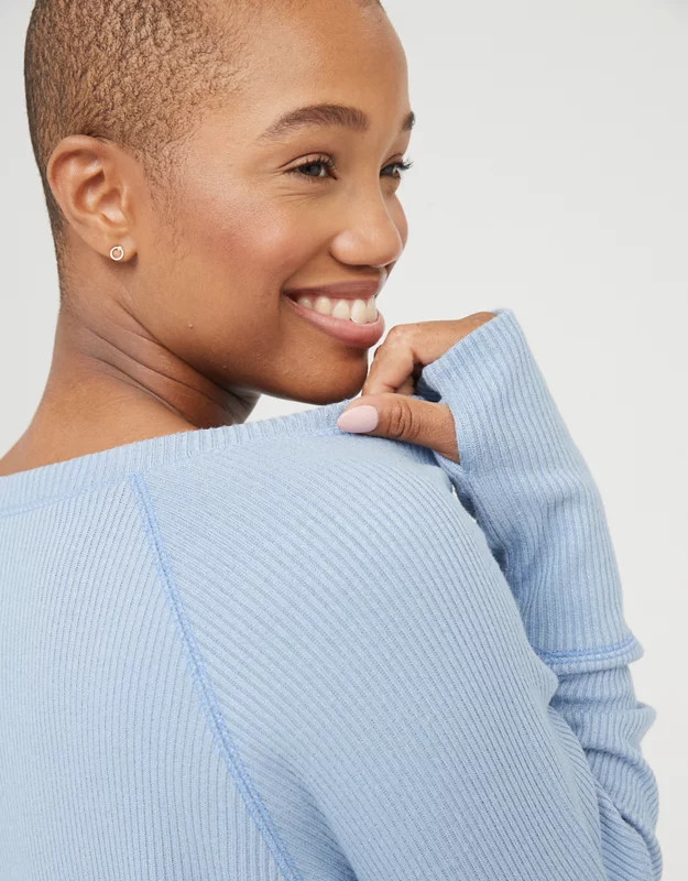 OFFLINE Ribbed Raglan T-Shirt | American Eagle Outfitters (US & CA)