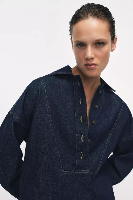 ZW COLLECTION DENIM SHIRT | Zara US