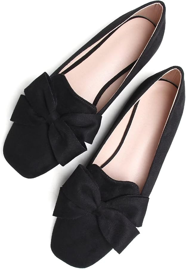 SAILING LU Womens Bowknot Pointed Toe Shoes Comfortable Ballet Flats Slip on Loafers Dressy Flats... | Amazon (US)