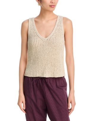 Tape Yarn V Neck Tank Top - Exclusive | Bloomingdale's (US)