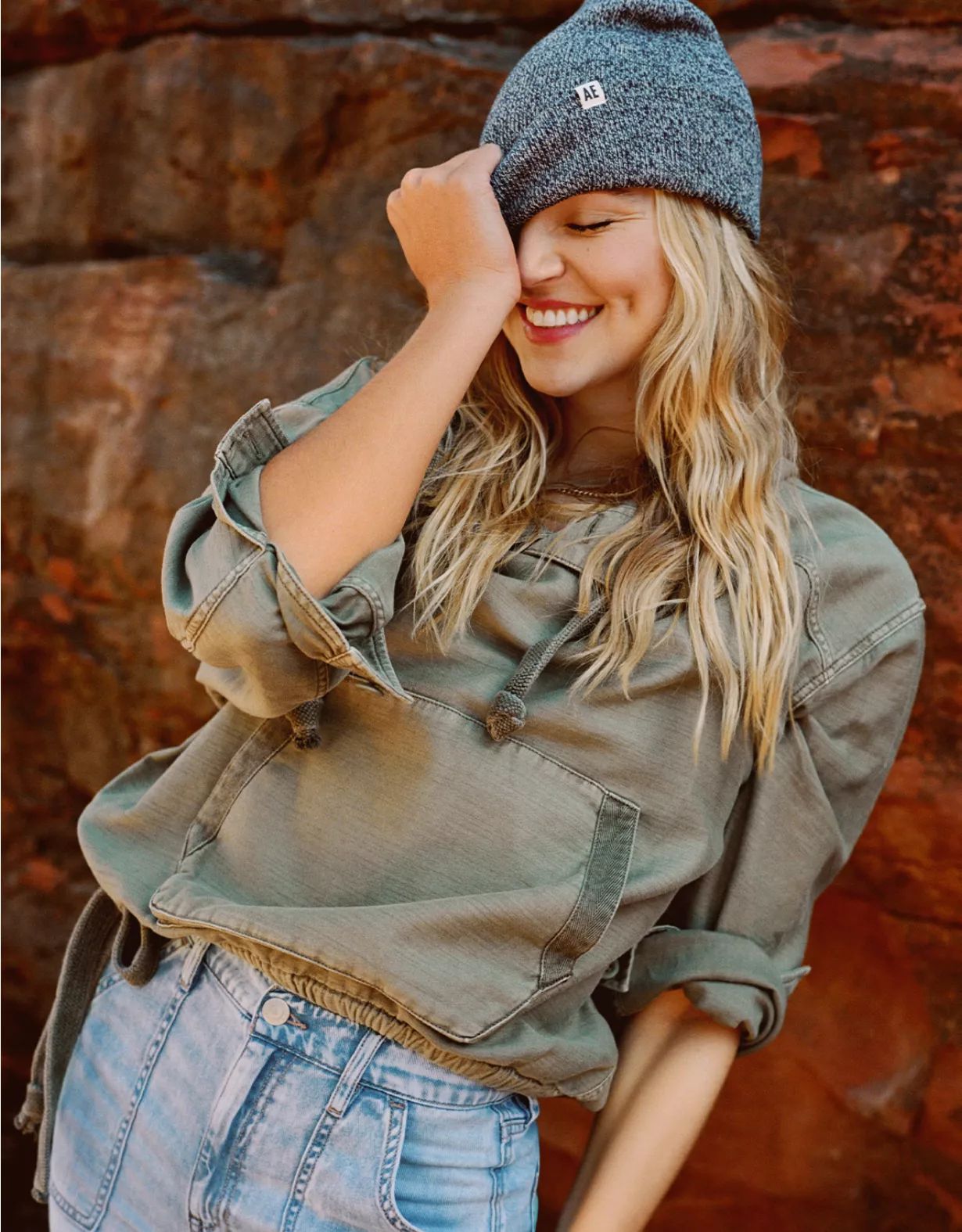 AE Oversized Military Hoodie | American Eagle Outfitters (US & CA)