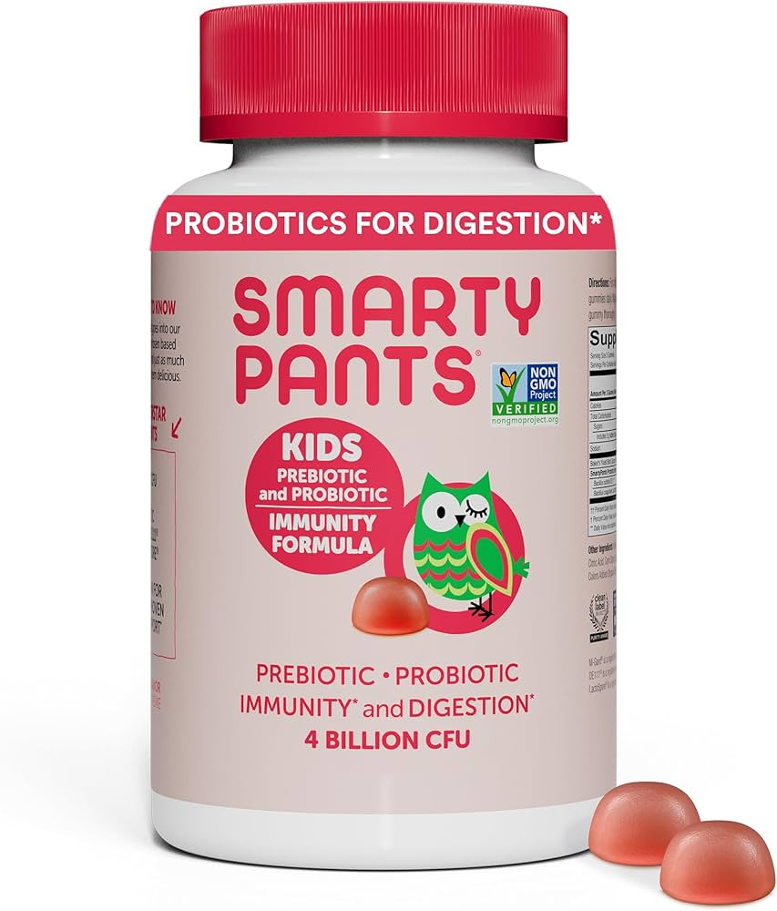 SmartyPants Kids Probiotic Immunity Gummies: Prebiotics & Probiotics for Digestive Health and Imm... | Amazon (US)